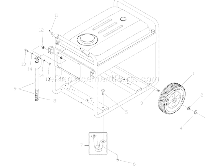 Page D Diagram and Parts List for 030333-0  Briggs and Stratton Generator
